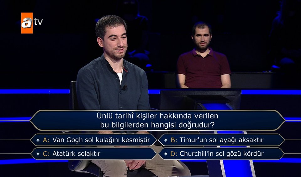 Milyoner Sorusu: Ünlü tarihi kişiler hakkında verilen bu bilgilerden hangisi doğrudur?