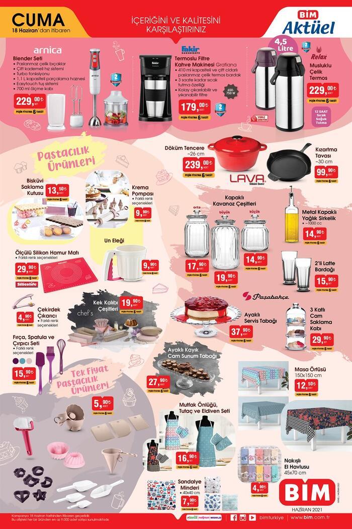 BİM aktüel 18 Haziran 2021! BİM aktüel ürünler kataloğu
