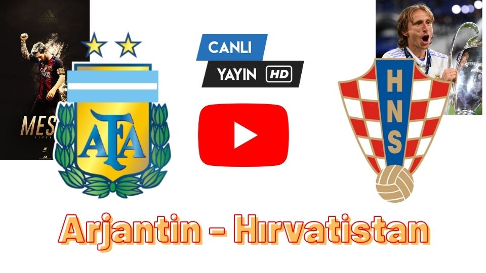 TRT 4K Şifresiz Taraftarium24 Arjantin Hırvatistan maçı canlı izle TRT 1 Justin Tv Canlı yayın Arjantin Hırvatistan canlı izle