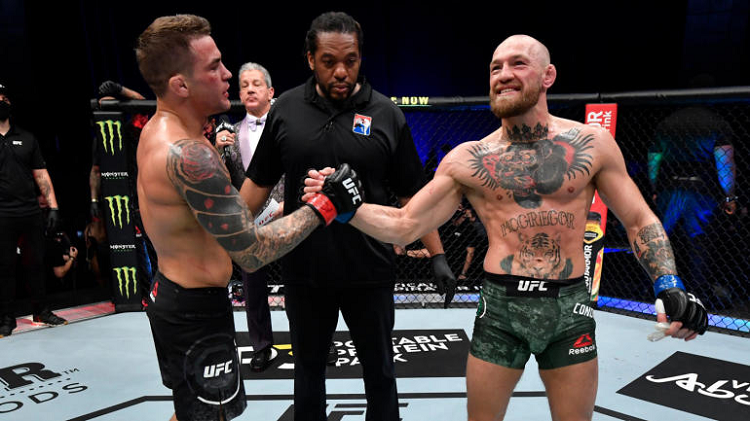 Dustin Poirier Conor McGregor Boks Maçı kimin ayağı kırıldı, kim kazandı? UFC 264